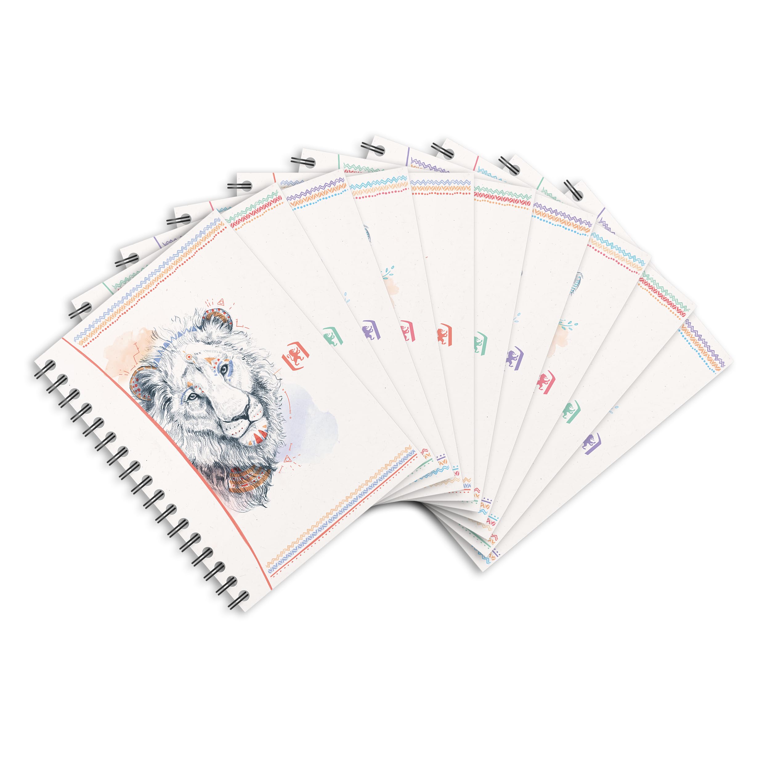 Carnets Boho Chic Oxford A6 à spirale et couverture souple en lot de 10 - 8
