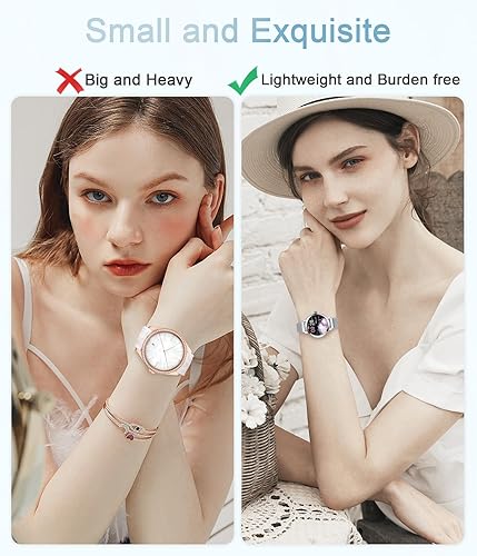 Miniatura 7 de Relojes inteligentes para mujer, 1.106 pulgadas AMOLED de pantalla pequeña, reloj inteligente para responder/hacer llamadas para teléfonos Android