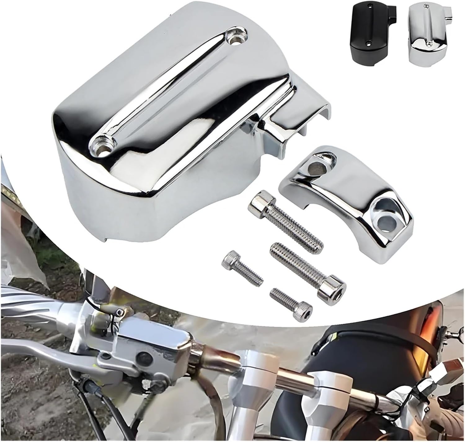 For V-Star DS XVS 400 650 950 1100 1300 1998-2013 Motorcycle Front Brake Master Cylinder Cover Reservoir Cap(Silver)