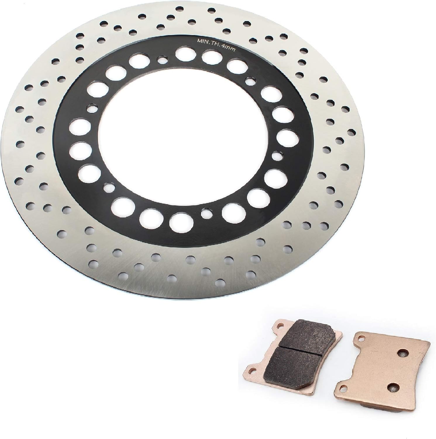Rear Brake Rotor & Pads for Yamaha V Star 1100 XVS1100 Custom 2000-2008/ V-Star 1100 XVS1100A Classic 2004-2008