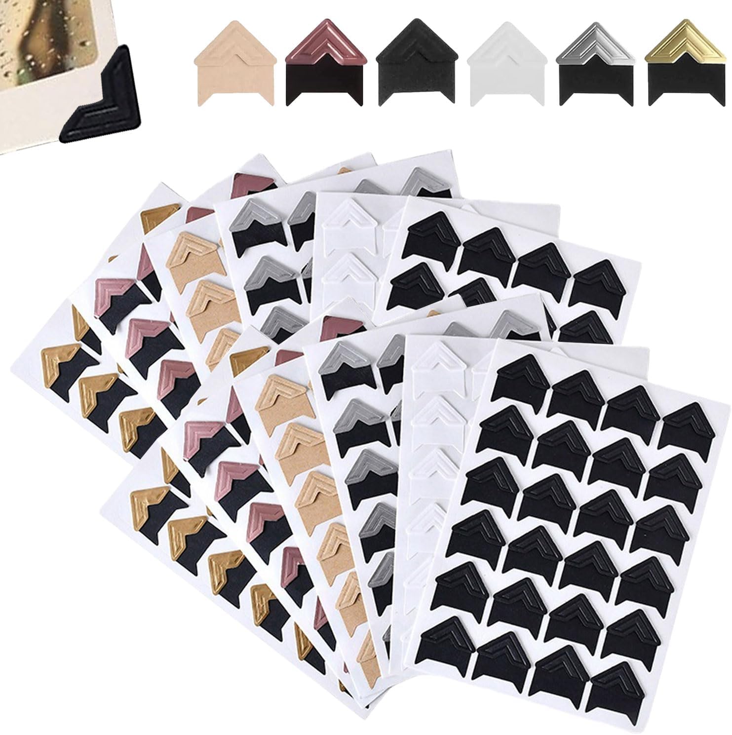 Photo Corners Self Adhesive, 288Pcs Photos Mounting Sticker Photo