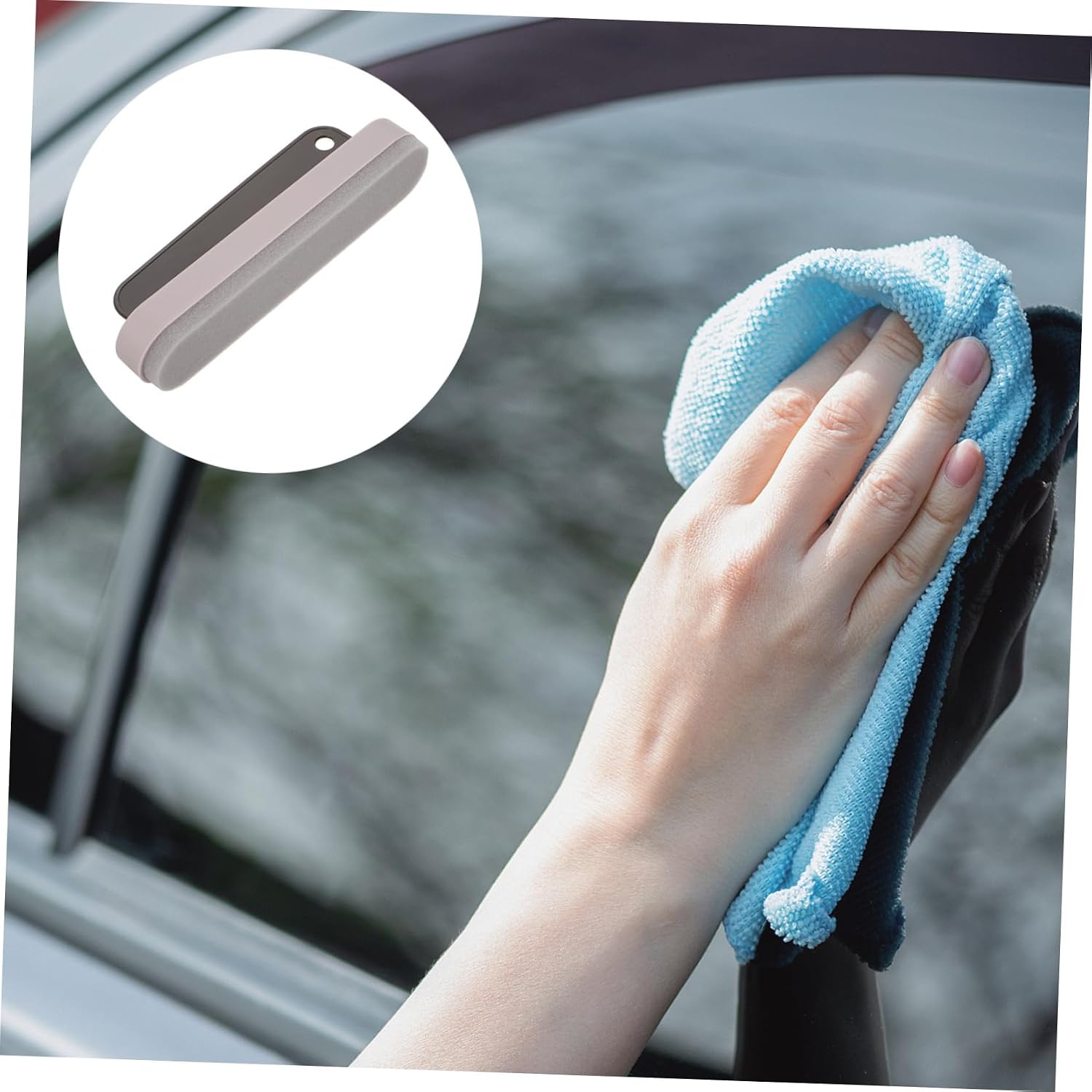 Unomor Car Squeegee for Windshield Cleaning Ergonomic Handheld Water Cleaner for Shower and Home Use Scratch Plastic Squeegee for Automobile and Glass