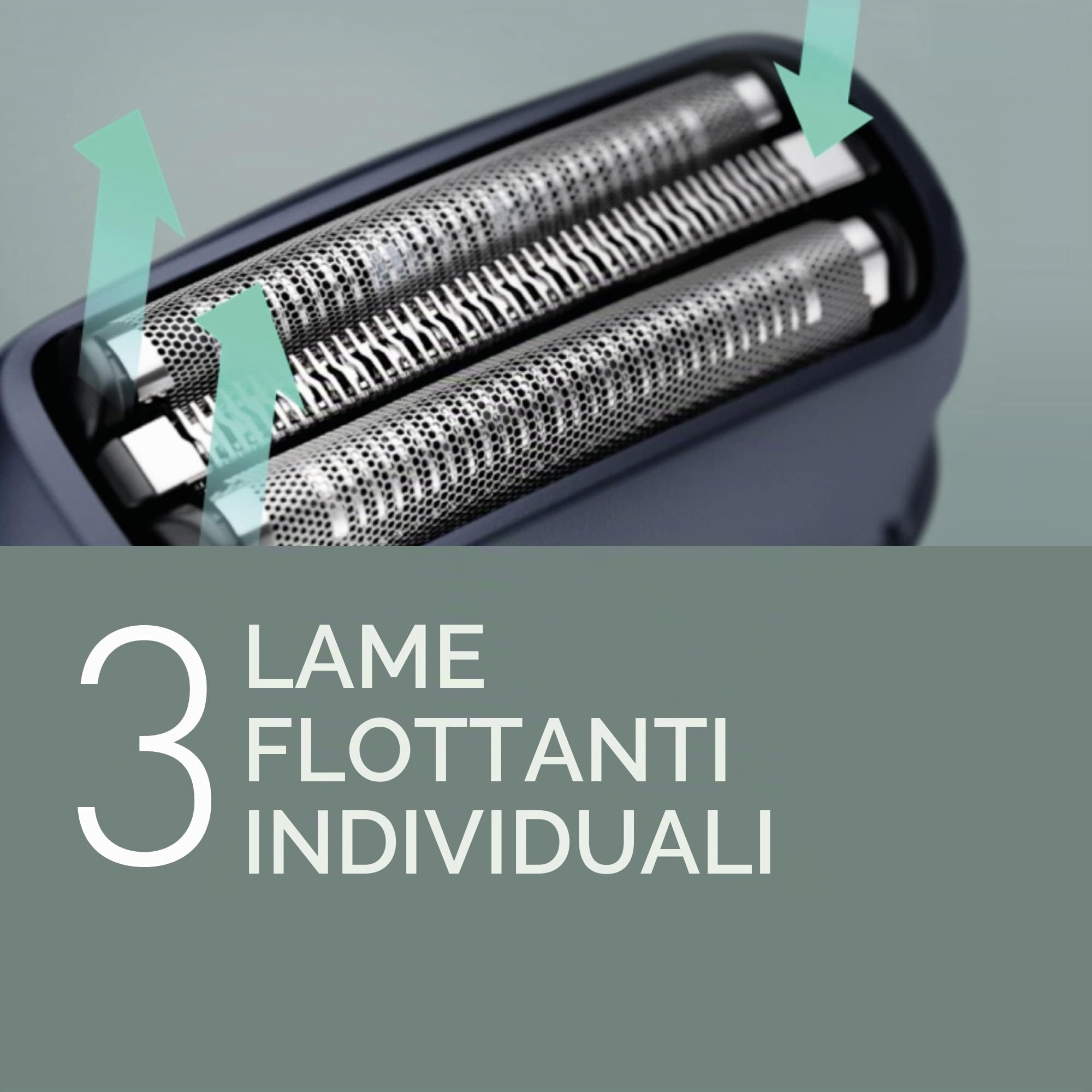 Panasonic MULTISHAPE Sistema Modulare ER-CBN1, ER-CTB1 & ER-CSF1: Unità principale con testina spazzolino elettrico e testina rasoio a 3 lame, batteria Ni-MH ricaricabile, Nero