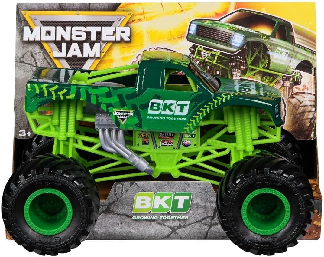 Monster Jam Official BKT Monster Truck, Green 1:24 Scale Die-Cast Vehicle, Series 26 Collectible Toy Truck, Kids Ages 3 and Up