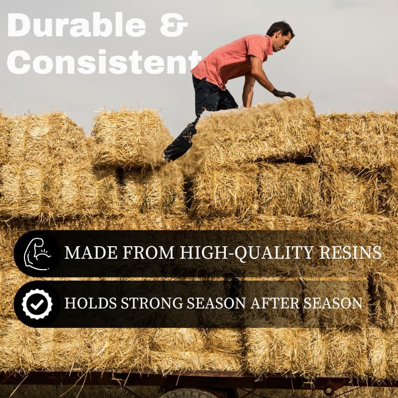 Bridon Black Gold® Baler Twine WR440 x 4,000' – Blue Heavy-Duty Agricultural Twine – Made in USA – Single Ball for Large Square Bales