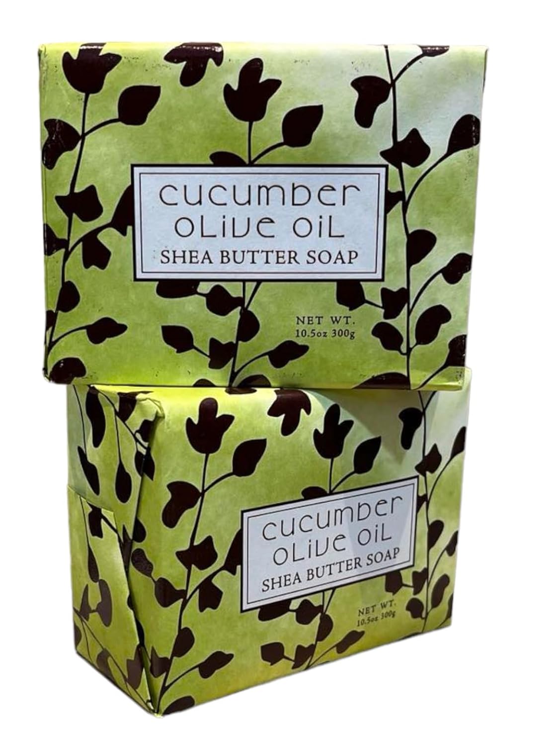 Greenwich Bay Trading Co. Cucumber & Shea Butter Soap - 10.5 oz Triple Milled Luxury Bars, Set of 2