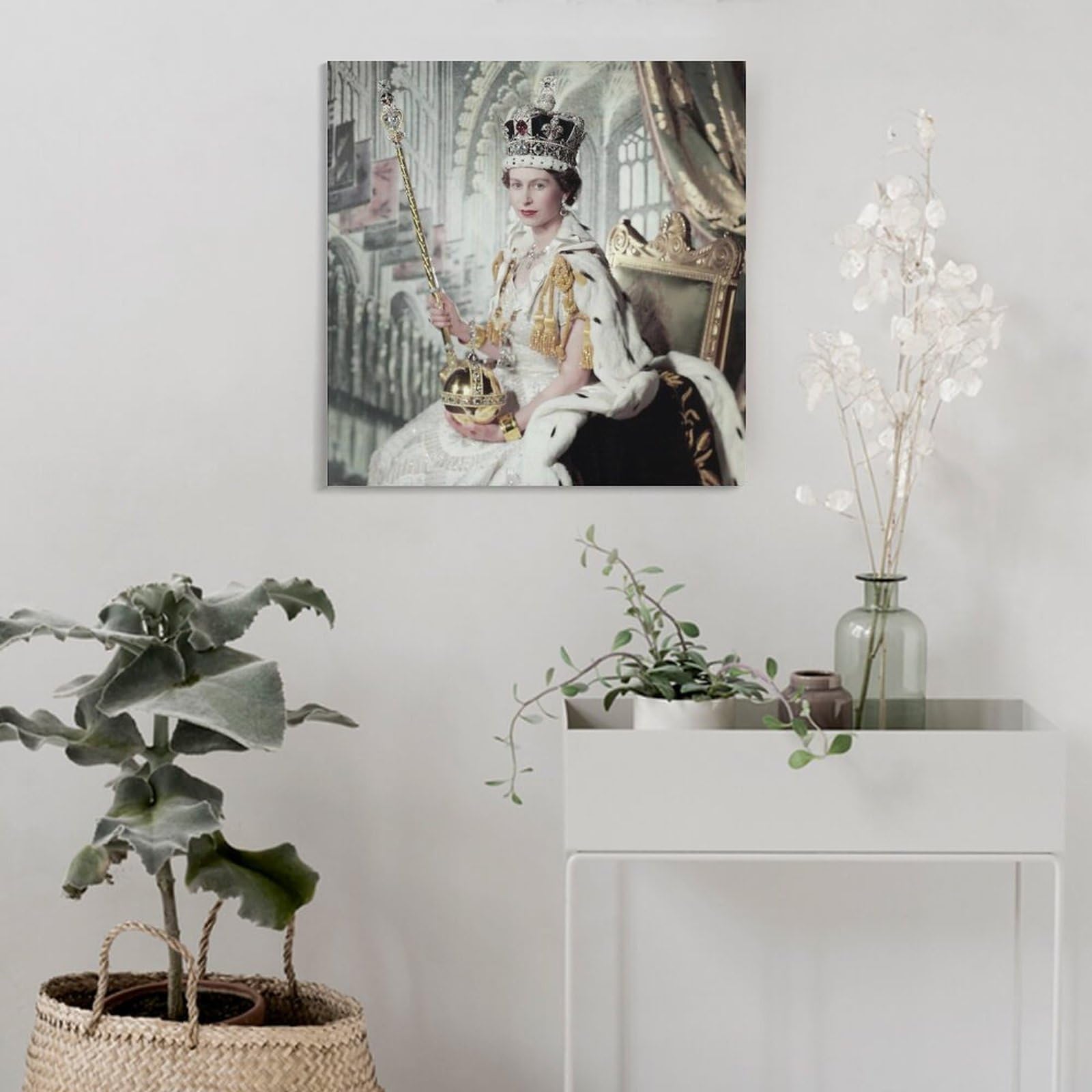 Amazon.co.jp: エリザベス2世女王 ポスター 女王戴冠式の絵 ポスター