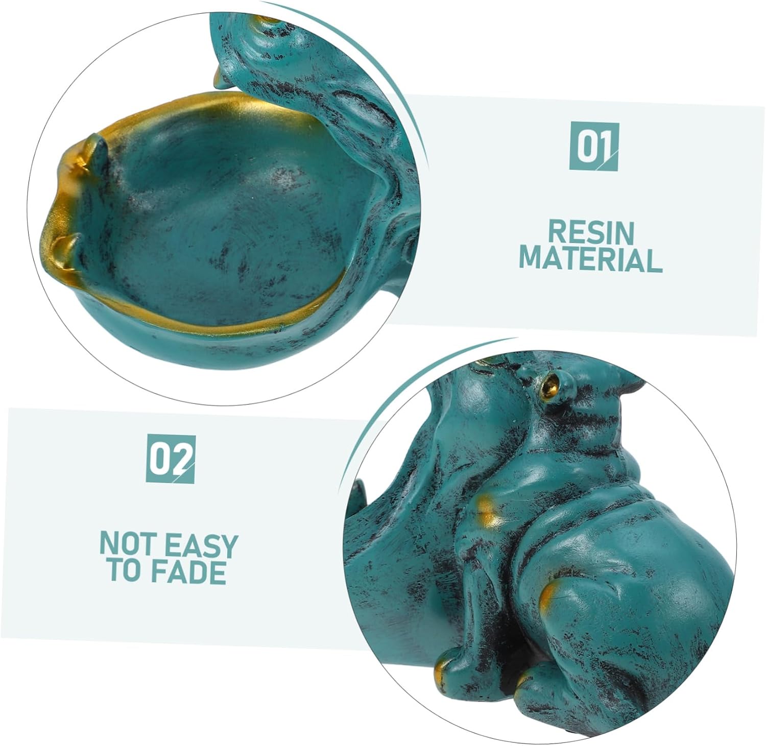 Cute Hippo Statue Candy Bowl Resin Room Accessory Key Holder for Home Office Halloween Decor