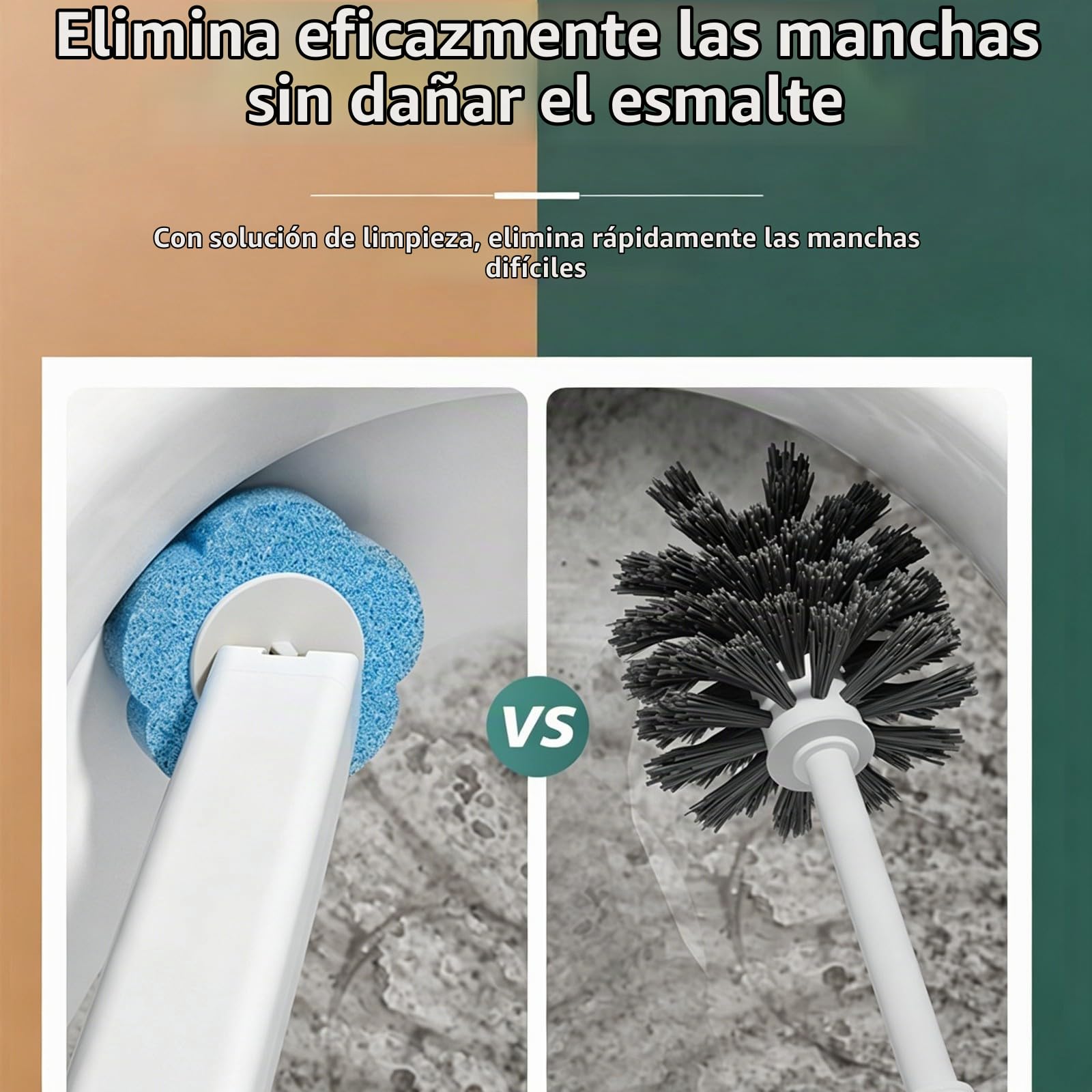 Escobillas de Baño Desechable, 2 Escobillas WC con Soporte de Pared, Escobilla WC Desechable con 24 Cabezales con Limpiador Integrado, Ahorra Espacio, Blanco