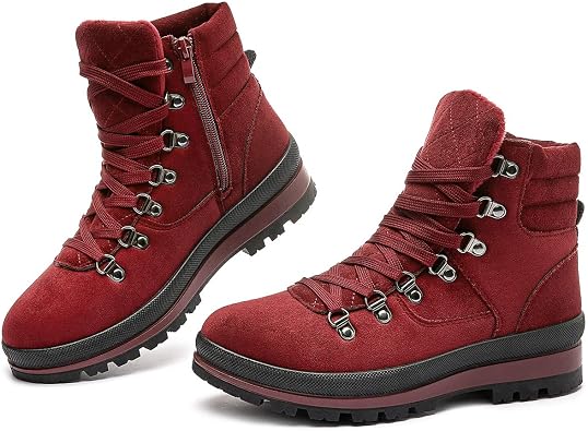 FRACORA Womens Combat Boots Winter Ankle Boots for Women