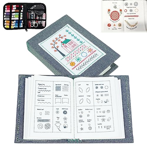 The Ultimate Embroidery Learning Book, DIY Embroidery Stitch Book Kit