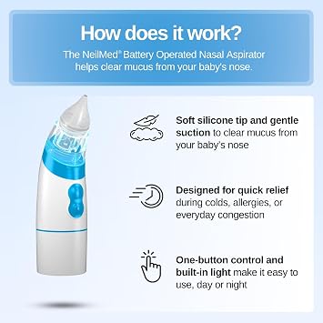 SQUIP Aspirator Battery Operated Nasal Aspirator