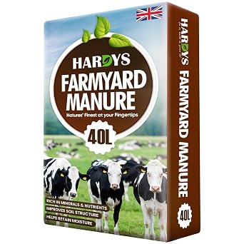 Hardys Organic Farmyard Manure 40L - Horse Manure for Garden, Roses & Lawns