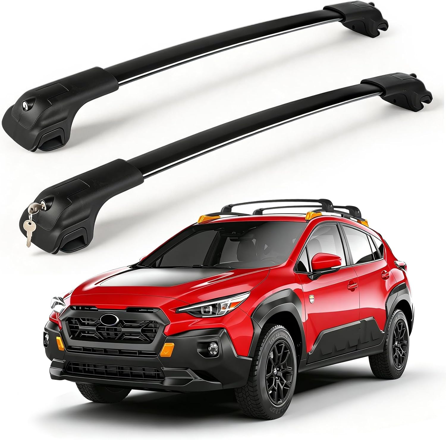 Roof Rack Cross Bars Fit for Subaru Crosstrek Wilderness 2024-2026(NOT for Other Crosstrek Model), Lockable Crossbars Heavy Duty Aluminum for Rooftop Cargo