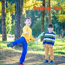 BooTaa 4 Pack Airplane/Flying Toys, 17.5 Large Throwing Foam Plane/Gliders, 2 Flight Mode, Birthday Gifts for Girls Kids 3 4 5 6 7 8 9 10 11 12 Year Old Boys,Outdoor Sport Game Toys