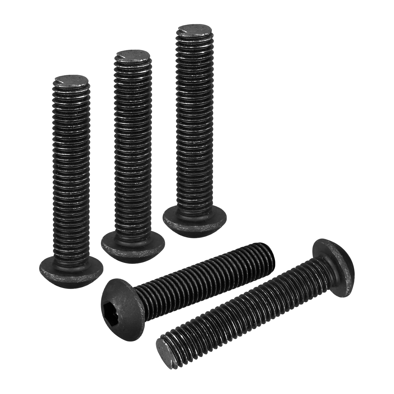 DTGN M10-1.5x50mm Button Head Socket Cap Screws - 8Pack - Good for Road Bicycle, Mountain Bike, Auto, Motorcycle - Carbon Steel Black Oxide - Hex Socket Drive Fasteners โ image 1