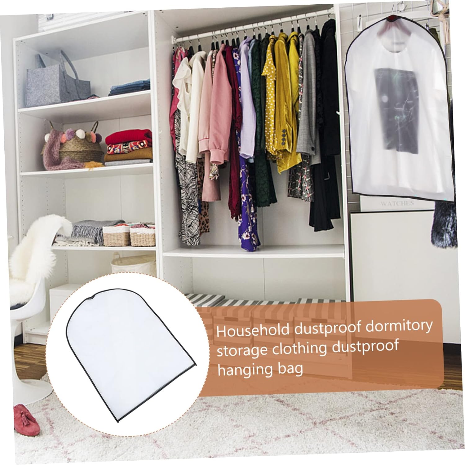SOLUSTRE 10pcs Clothes Storage Bag Suit Covers for Closet Hanging Garment for Delicate Laundry