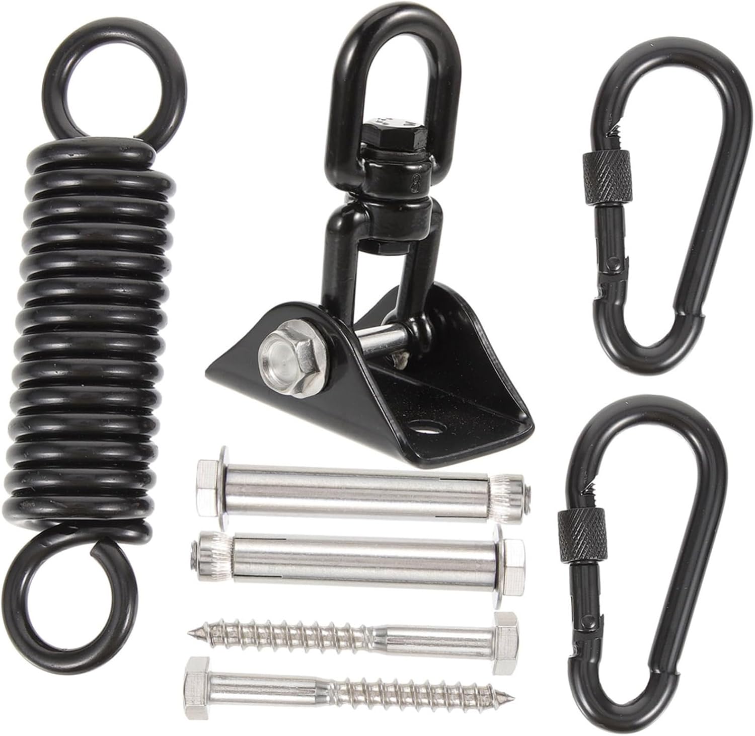 Kisangel Heavy Duty Stainless Steel Hanger Set for Punching Bags Easy to Install Resistant Bracket for Home Use Smooth Rotating Design for Sandbags and Hammocks