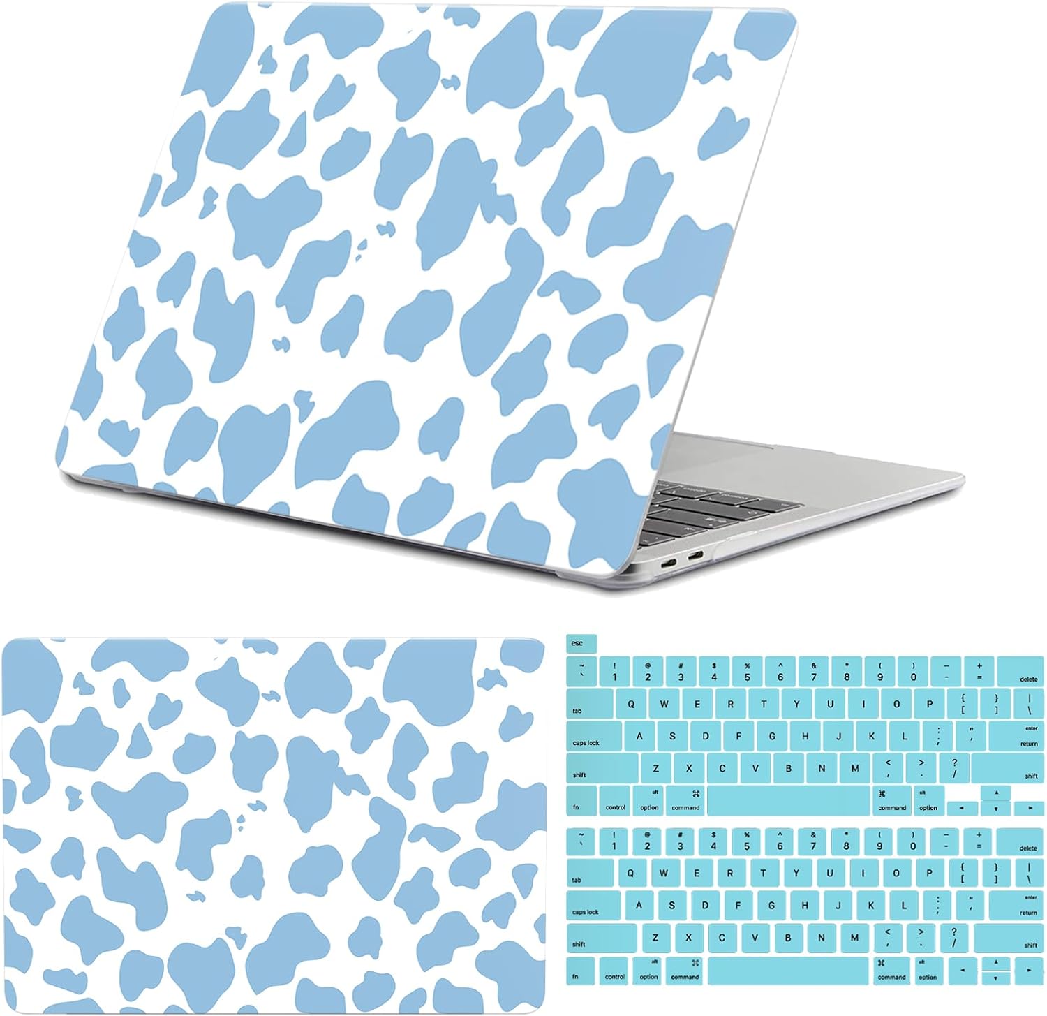 Compatible with MacBook pro 13 inch Case,2020 2019 2018 2017 2016(A2338 M1/A2159/A2251/A2289/A1989/A1706) with Touch ID and 2 Pack Keyboard Protectors,Laptop Hard Shell（Grey Leopard Cheetah）