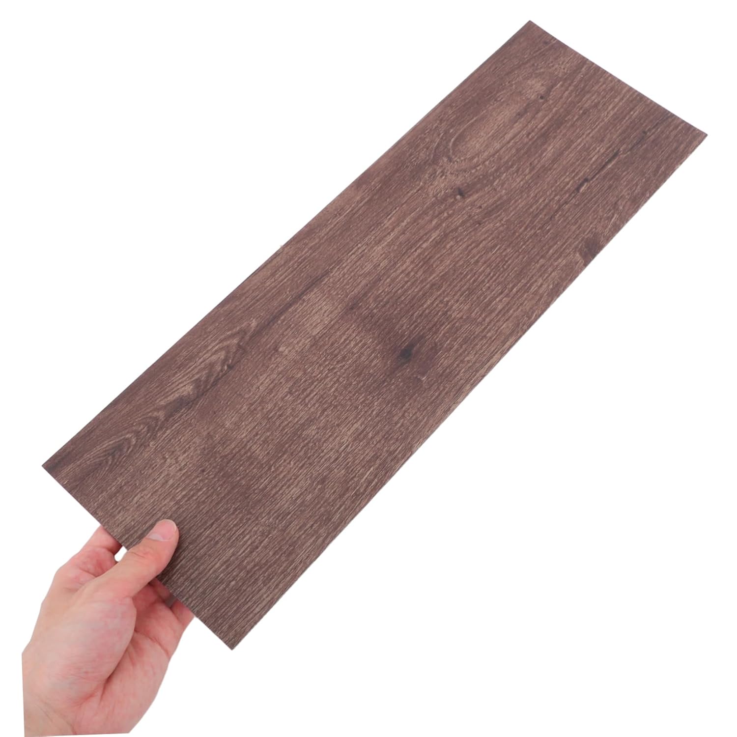 POPETPOP 32Pcs Wood Grain PVC Adhesive Wall Tiles Peel and Stick Vinyl Flooring Decals for Renovation Bathroom Kitchen and Living Room Durable and Stylish