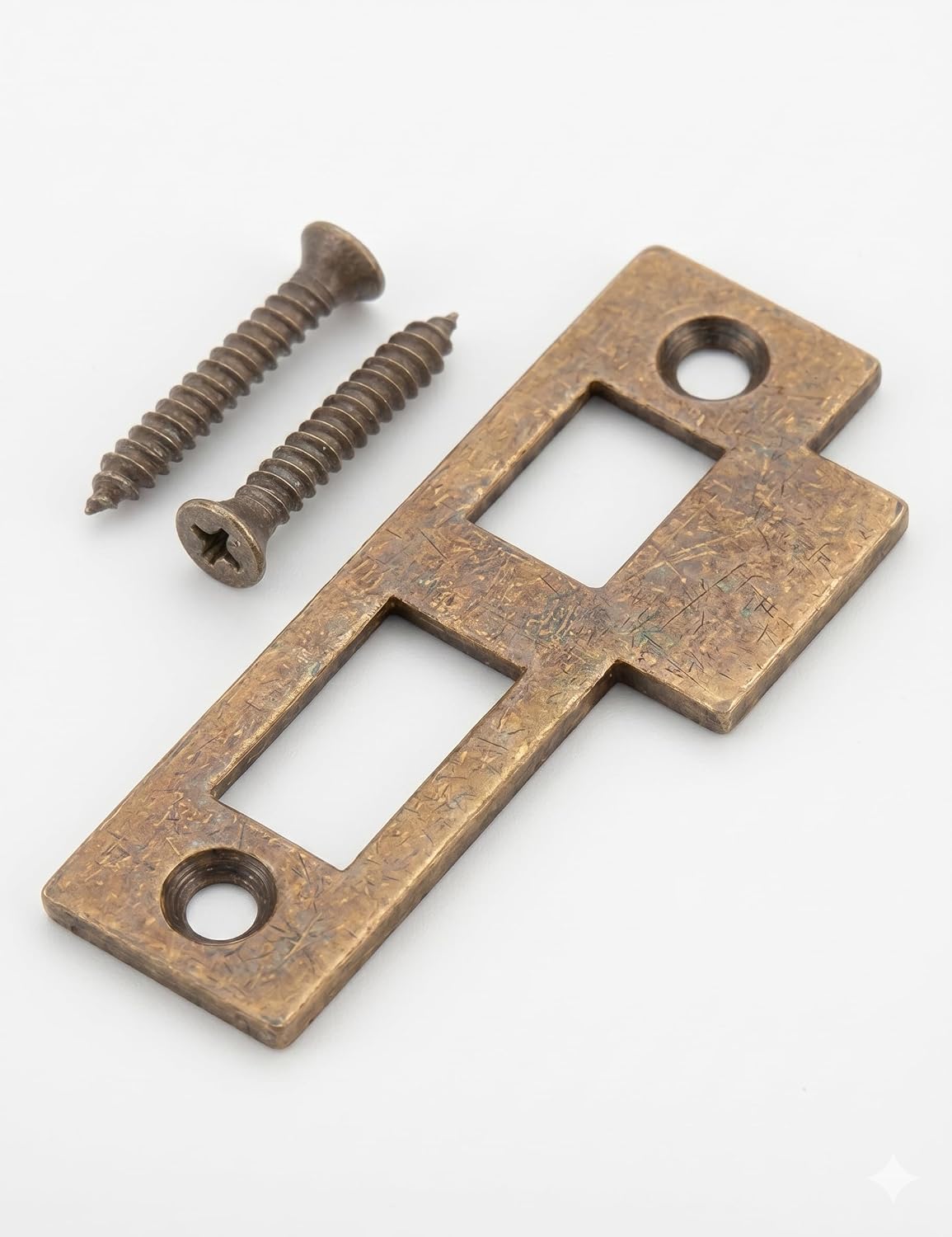 3-1/4" Satin Brass Door Strike Plate Latch for Mortise, Antique, Vintage, Replacement Solid Brass, Striker, Keeper 82cm/3.25"