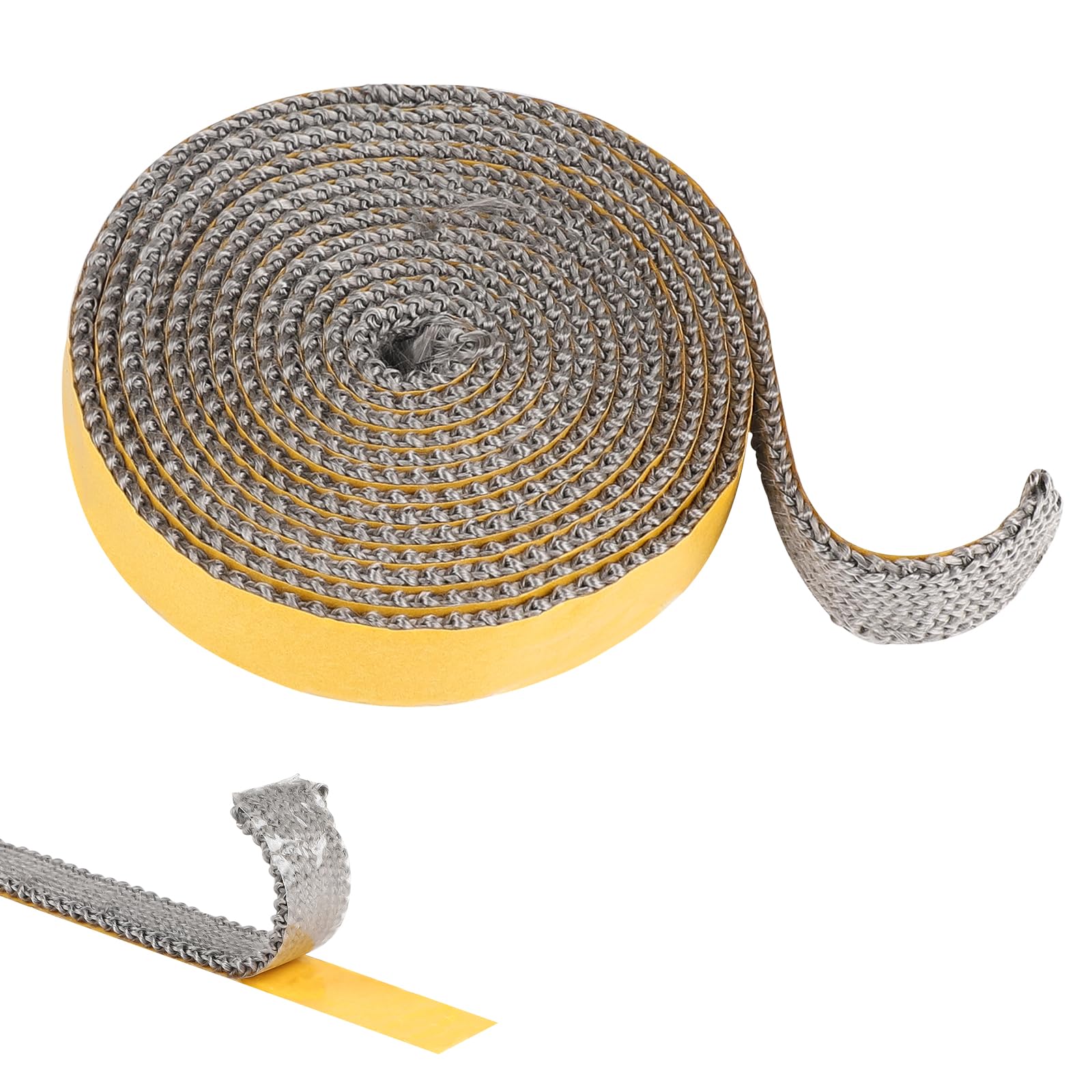 1 Pezzo Guarnizione Stufa a Legna 3 mm x 20 mm x 2.5 m, Alta Temperatura, Camino Guarnizione Fibra, Forno per Stufa, Caminetti, Porta del Forno