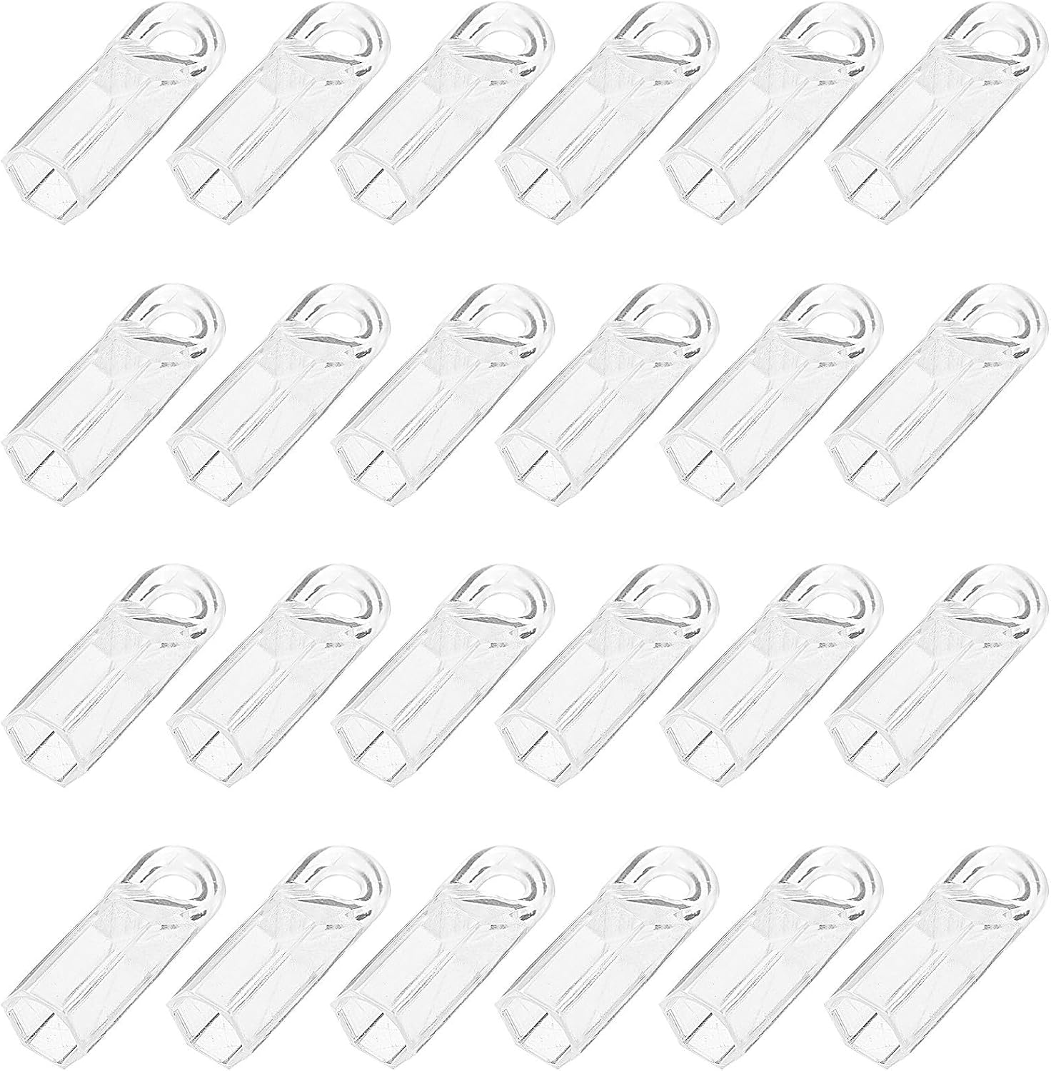 BESTonZON 24 Pcs PVC Blind Wand Hook Caps Replacement Hanger