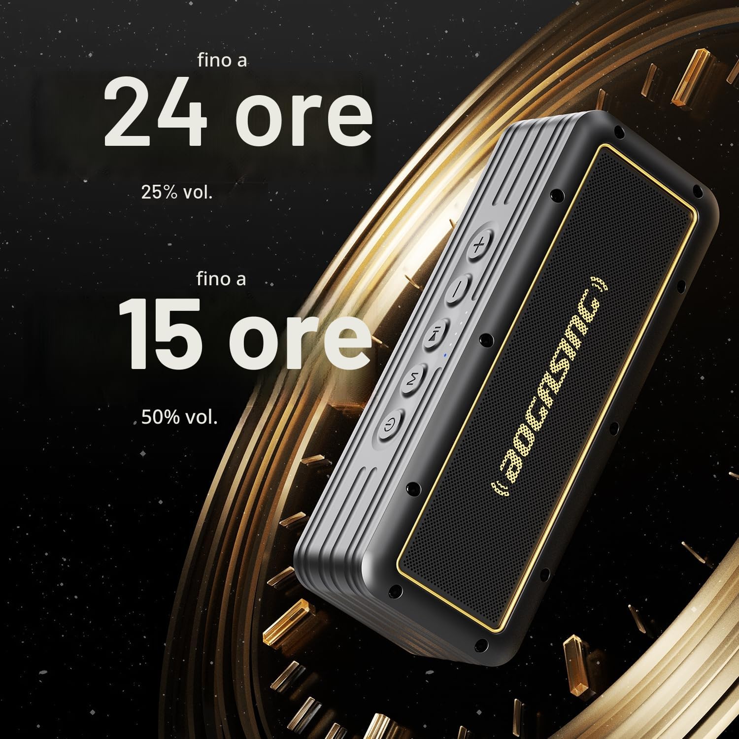 BOGASING G4 Cassa Bluetooth Potente, Altoparlante Bluetooth Portatile, Casse da 50W con bassi potenti, 24 Ore di Riproduzione, IPX7 Impermeabile, 3 EQ, Speaker Bluetooth 5.3, TF, AUX