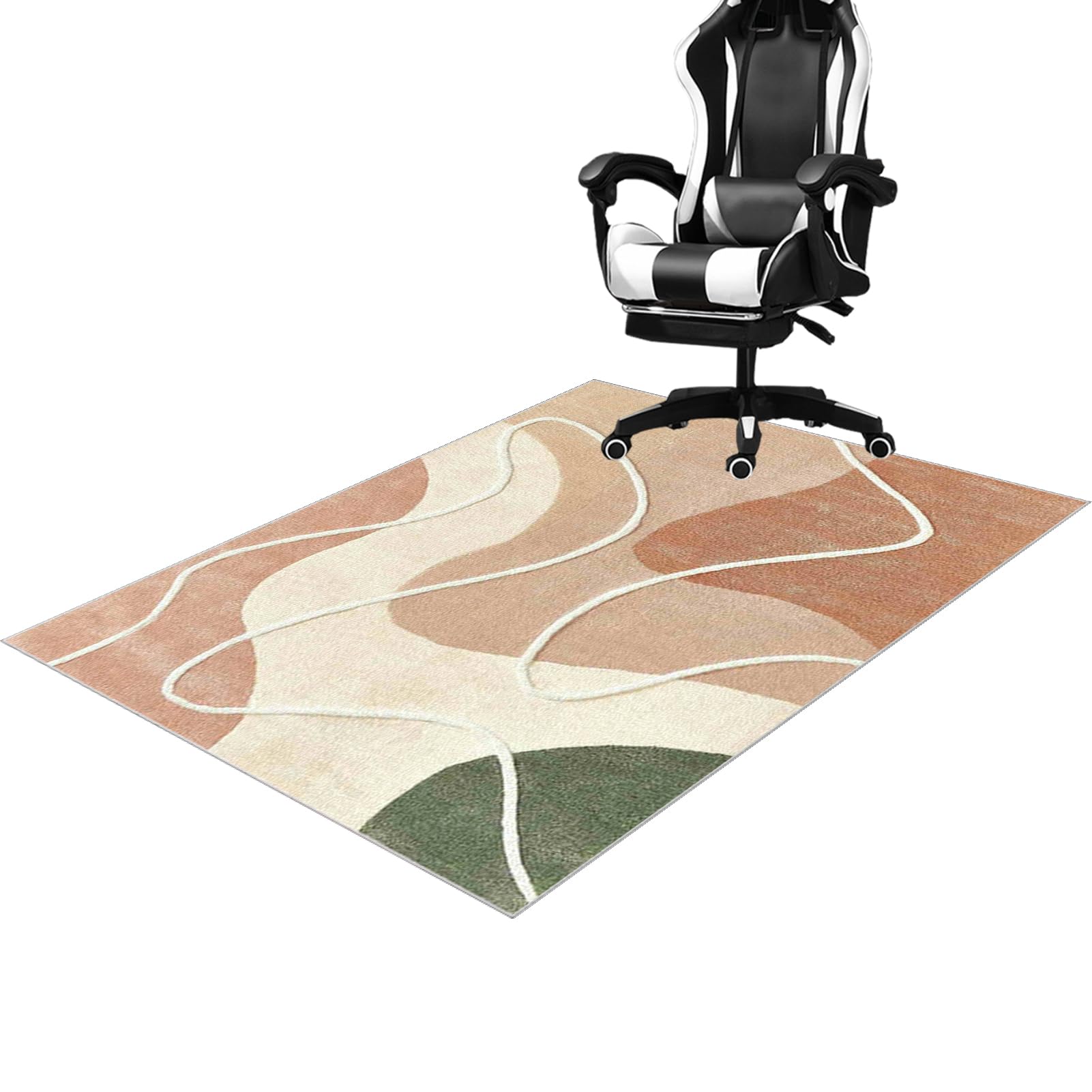 Qesjodfu A-55 Heavy Duty Office Gaming Chair Mats For Carpeted And Hardwood Floor, Office Chair Mat For Carpet, Desk Chair Mat For Carpeted Floors, Floor Protectors For Rolling Chairs, Protector Rug 70 X 100 Cm