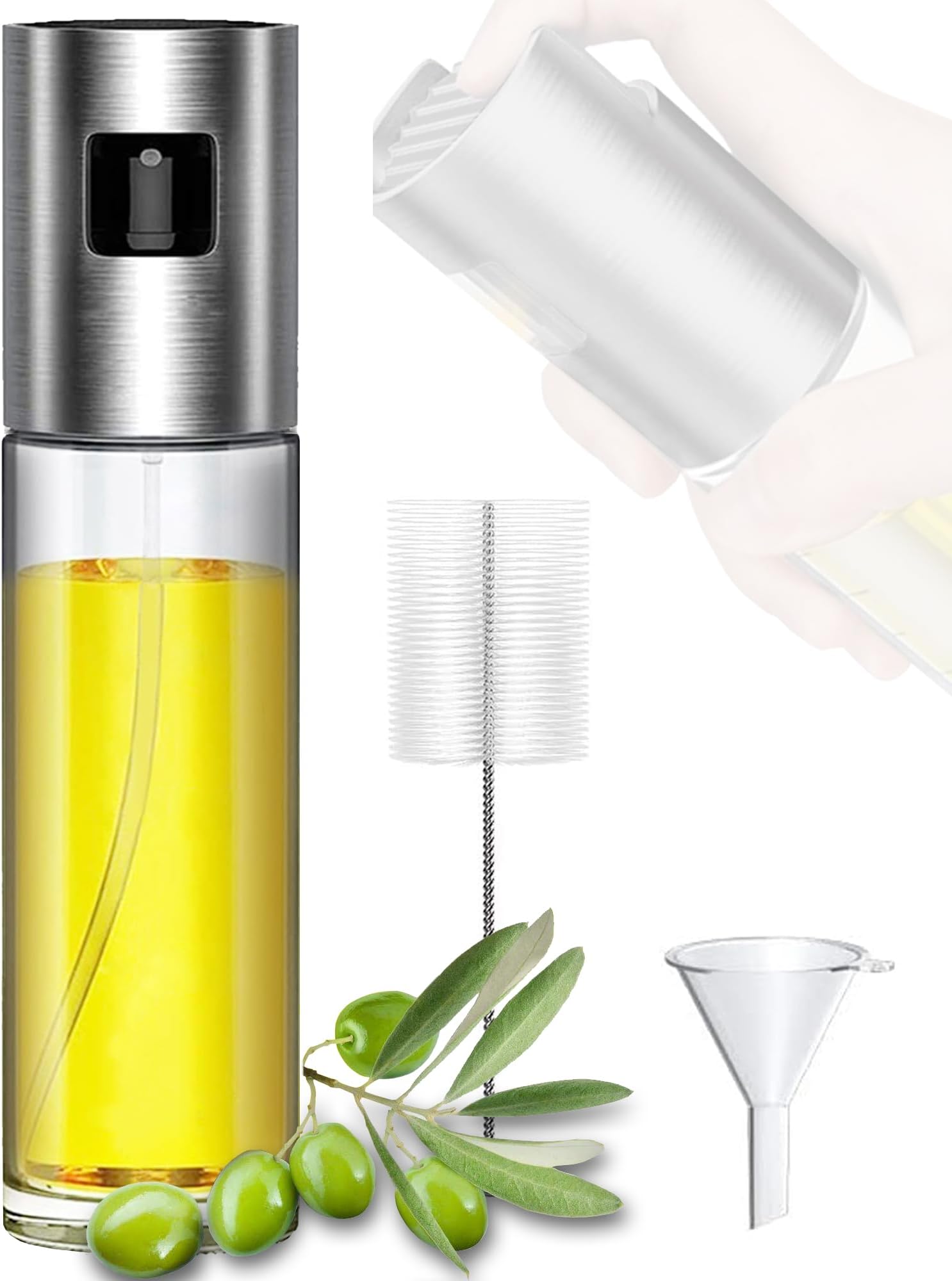 ztarraum Spruzzino per Olio, Nebulizzatore Olio, 200ml Oliera Spray per Friggitrice ad Aria con