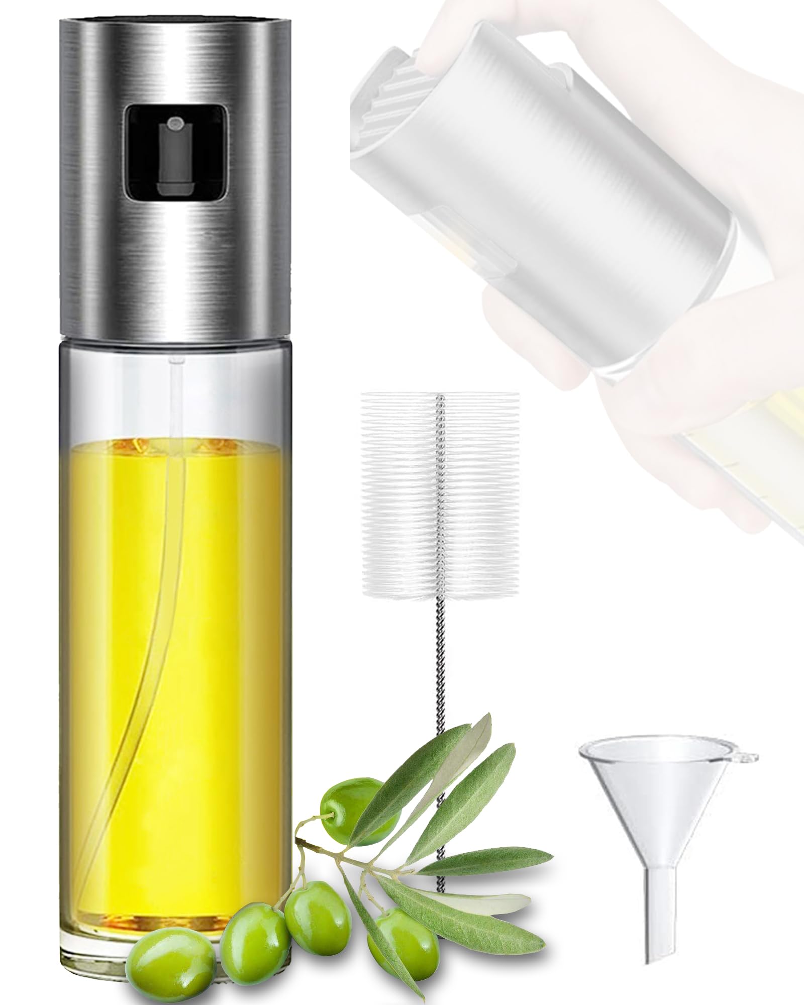 Spruzzatore Per Olio In Acciaio E Vetro - Nebulizzazione Fine, Senza BPA, Protezione UV - Foto 4