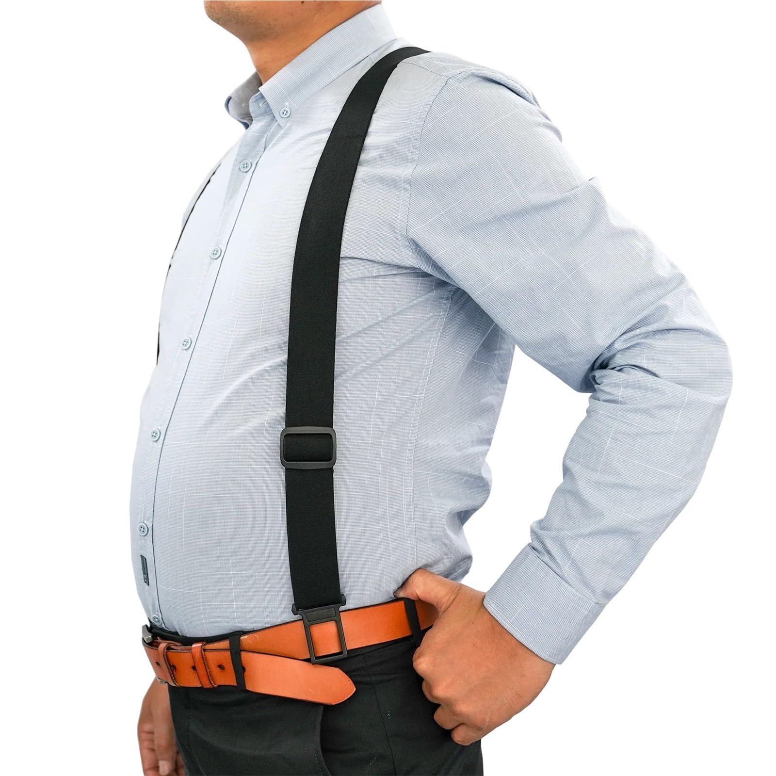 Bretelles en Y, adaptées aux aéroports, avec clip plastique, bretelles entièrement élastiques de 5 cm Pour Pantalon