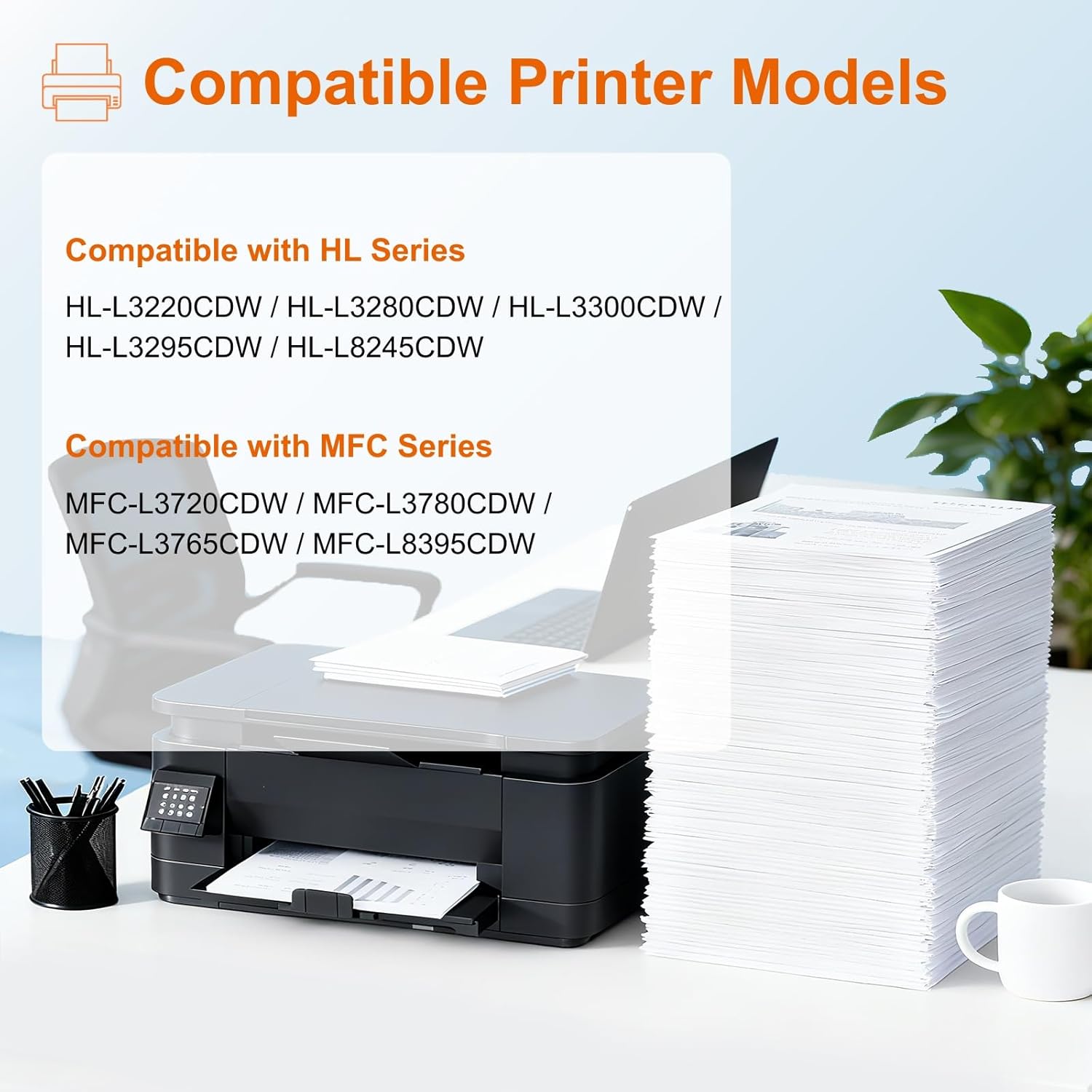 TN229XL Toner Cartridges Compatible Replacement for Brother TN229XL TN229 229XL Work with Brother MFC-L3780CDW HL-L3280CDW MFC-L3720CDW MFC-L3765CDW HL-L3300CDW Printer (4 Pack, Bk/C/M/Y)