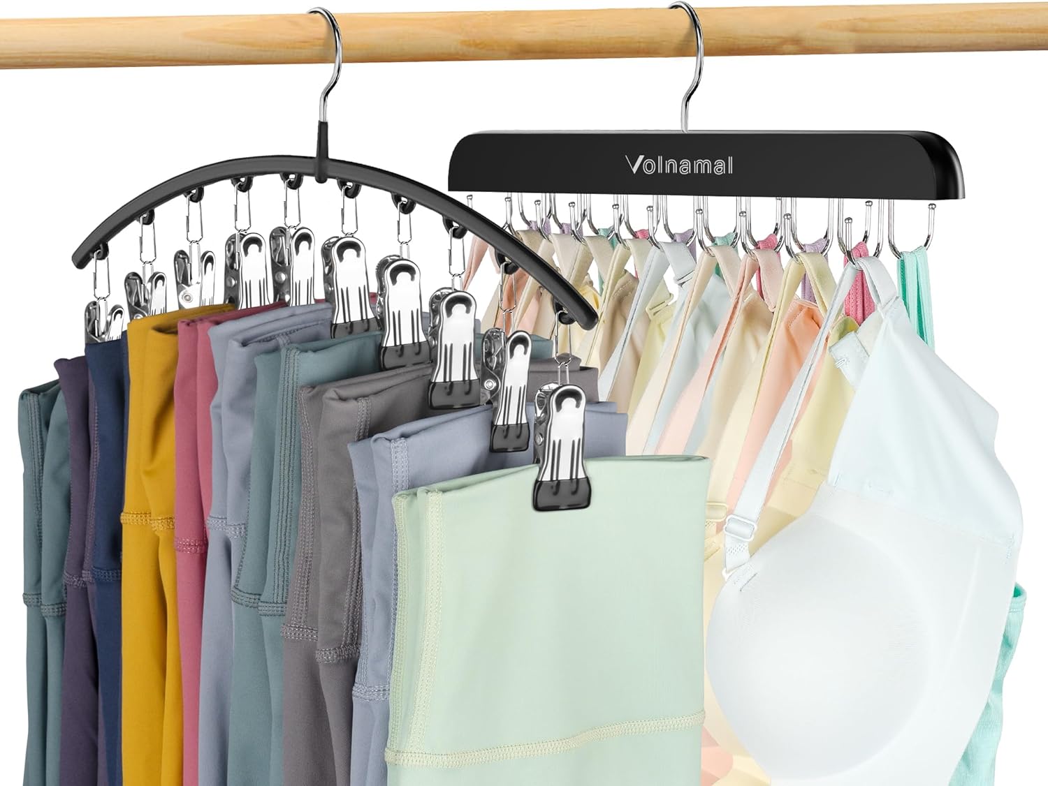 2 Pack Legging Bra Hanger Space Saving Closet Organizer