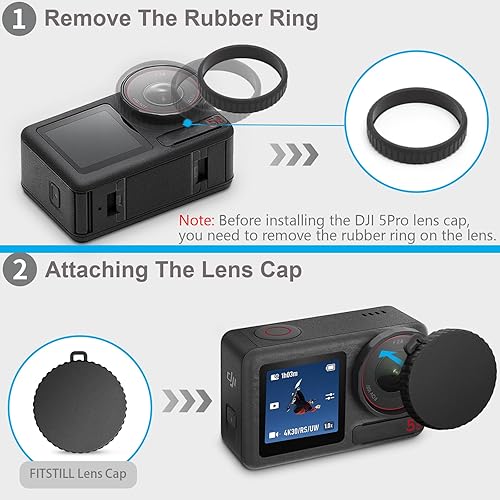 Miniatura 7 de FitStill Jaula de marco de metal de aluminio compatible con DJI Osmo Action 5 Pro Action 4 Action 3, funda protectora rígida de transporte