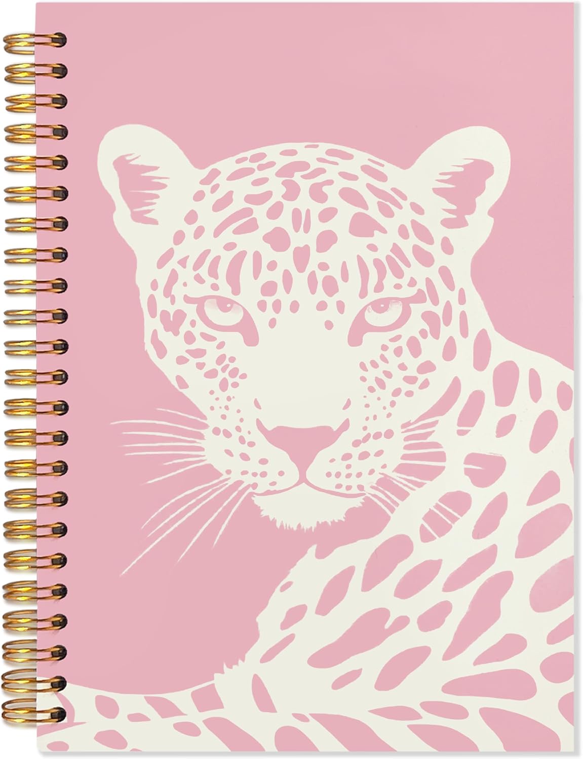 Pink Cheetah Leopard Journals Spiral Composition Notebooks College Ruled for Writing, Leopards Cheetahs Print Gifts for Women, Preppy Leopards Spiral Notebook Journal for Teen Girls Girly Women, 5.5x8.3 Inch