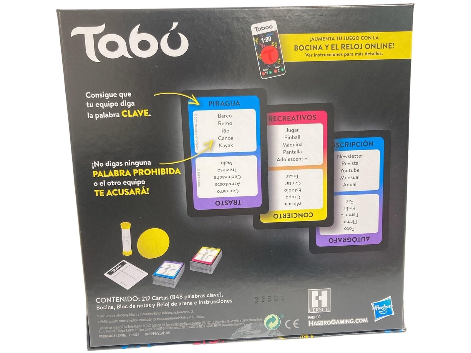 Hasbro Gaming Juego Tabú Clásico - Juego de Adivinar Palabras para Adolescentes y Adultos a Partir de 13 Años- Juego de Mesa para Fiestas de Amigos de 4 o más Jugadores