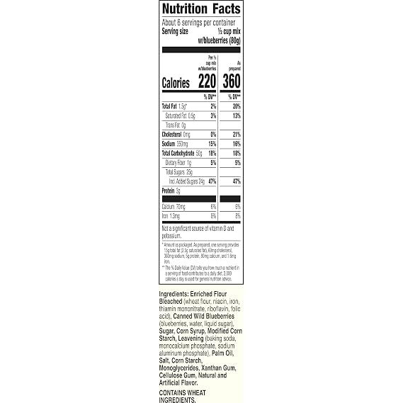 Betty Crocker Wild Blueberry Muffin and Quick Bread Mix, Wild Maine Blueberries Inside, 16.9 oz