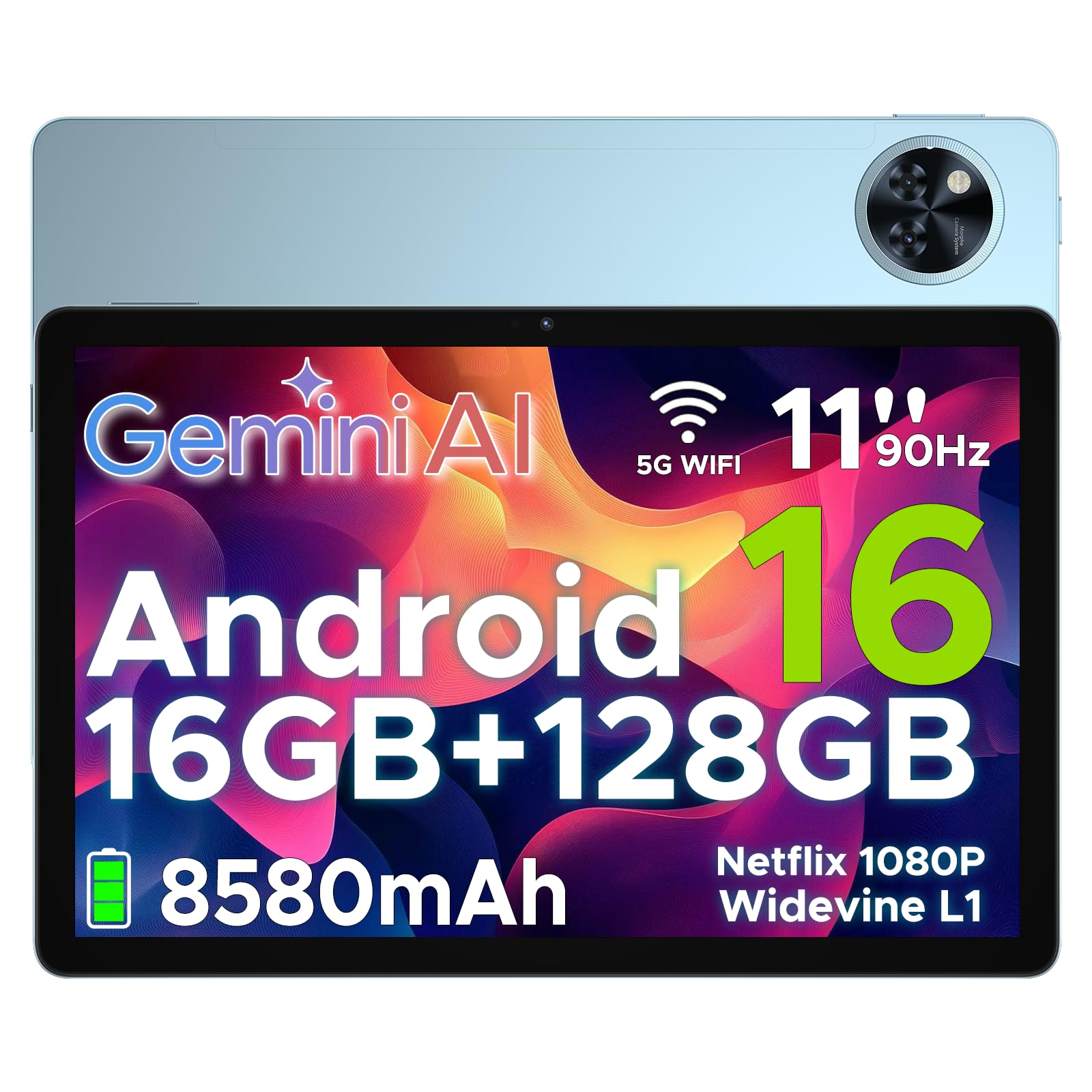 DOOGEE U11 2025 Android 16 Tablet 11 Pulgadas, 16GB RAM+128GB ROM