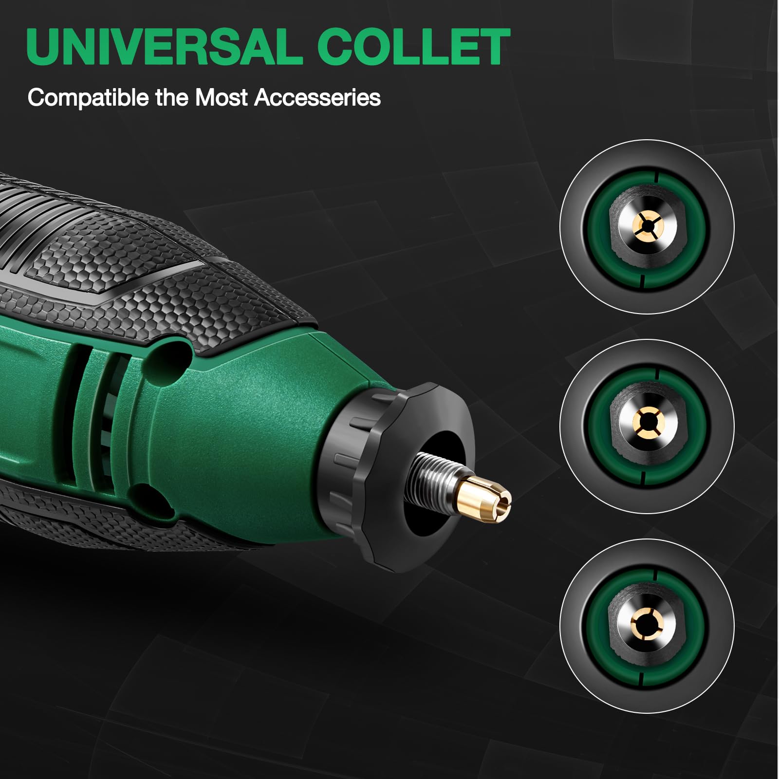 Besdiyart Utensile Multifunzionale 160W, Strumento Rotante a 6 Velocità Variabile 12000-38000 giri/min, con 352 Set di Accessori per Levigare, Incidere, Affilare, Perforare, Lucidare, Incidere