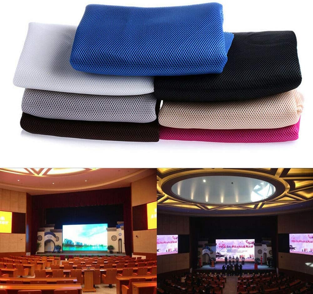 CALIDAKA Speaker Mesh Cloth, 140 X 50cm Speaker Grill Cloth Stereo Fabric Speaker Mesh Cloth Dustproof Protective Cover Replacement Applicable to Speakers/Stage Speakers/KTV(Black) : Electronics