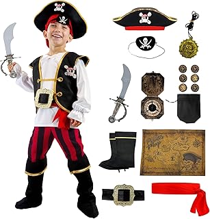 Pirate Costume for Kids,Halloween Boys Pirate Outfit Cosplay Party
