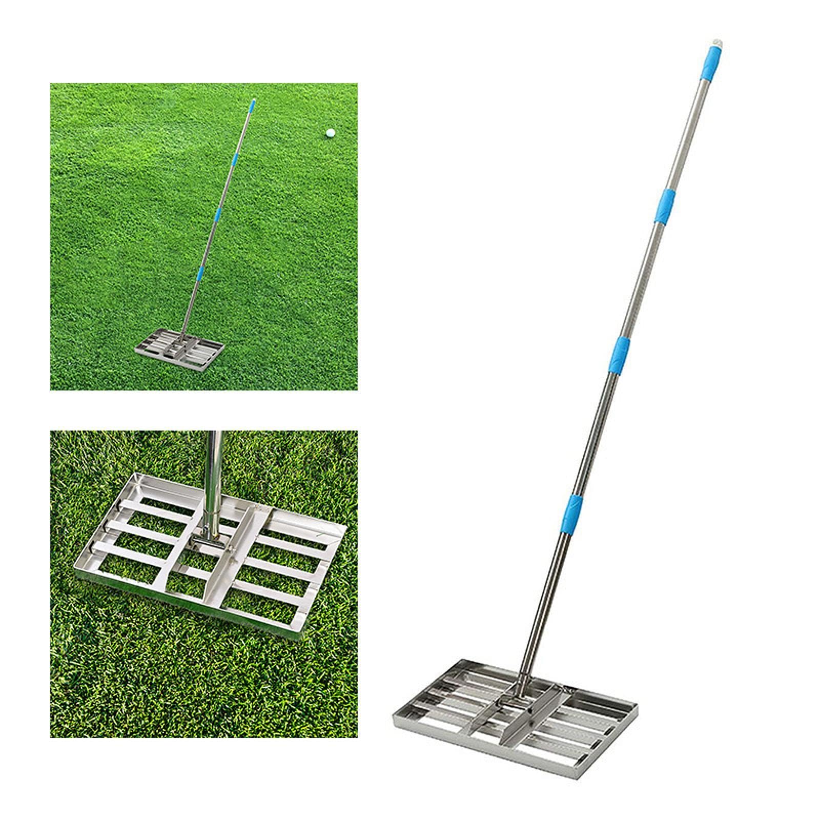 Rastrillo Nivelador de Césped, Rastrillo para Paisajismo, Cuidado del Césped, Rastrillo de Jardín Resistente Y de Bajo Consumo Energético, Nivelador D, 4 Secciones
