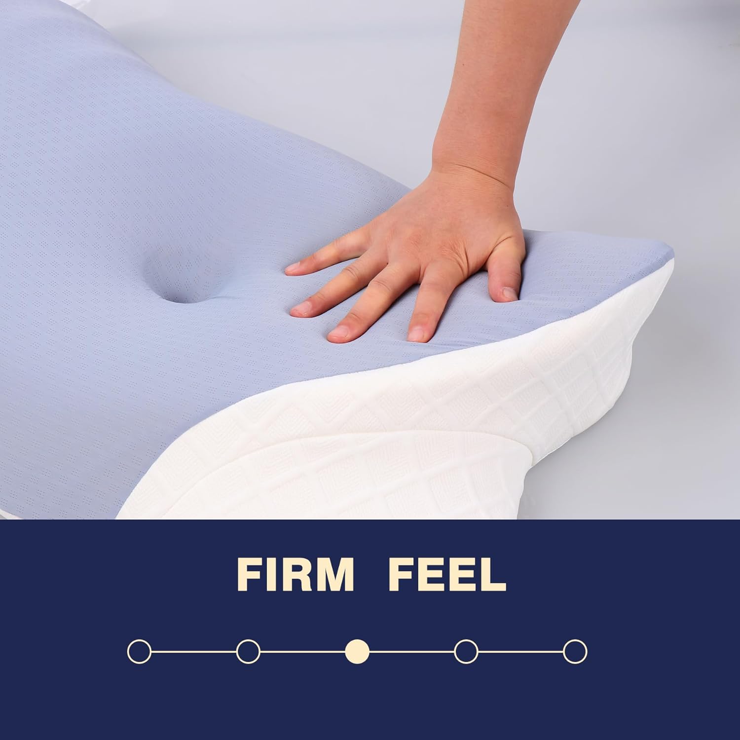 RESTCLOUD Memory Foam Cervical Pillow Orthopedic Pillow for Neck and Back Support, Head and Shoulder Pain Relief