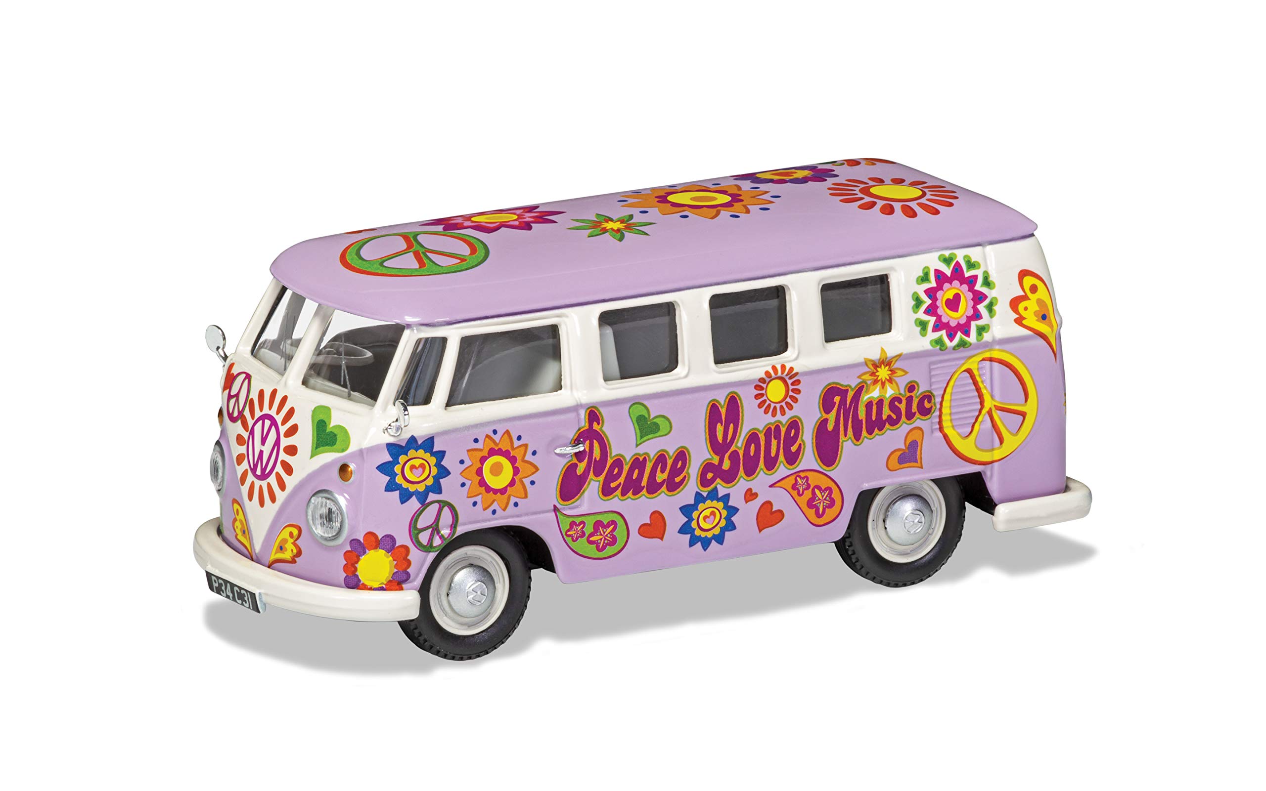 Corgi CC02730 Volkswagen Campervan - Peace Love and Music Classic, Multicolor - Image 2