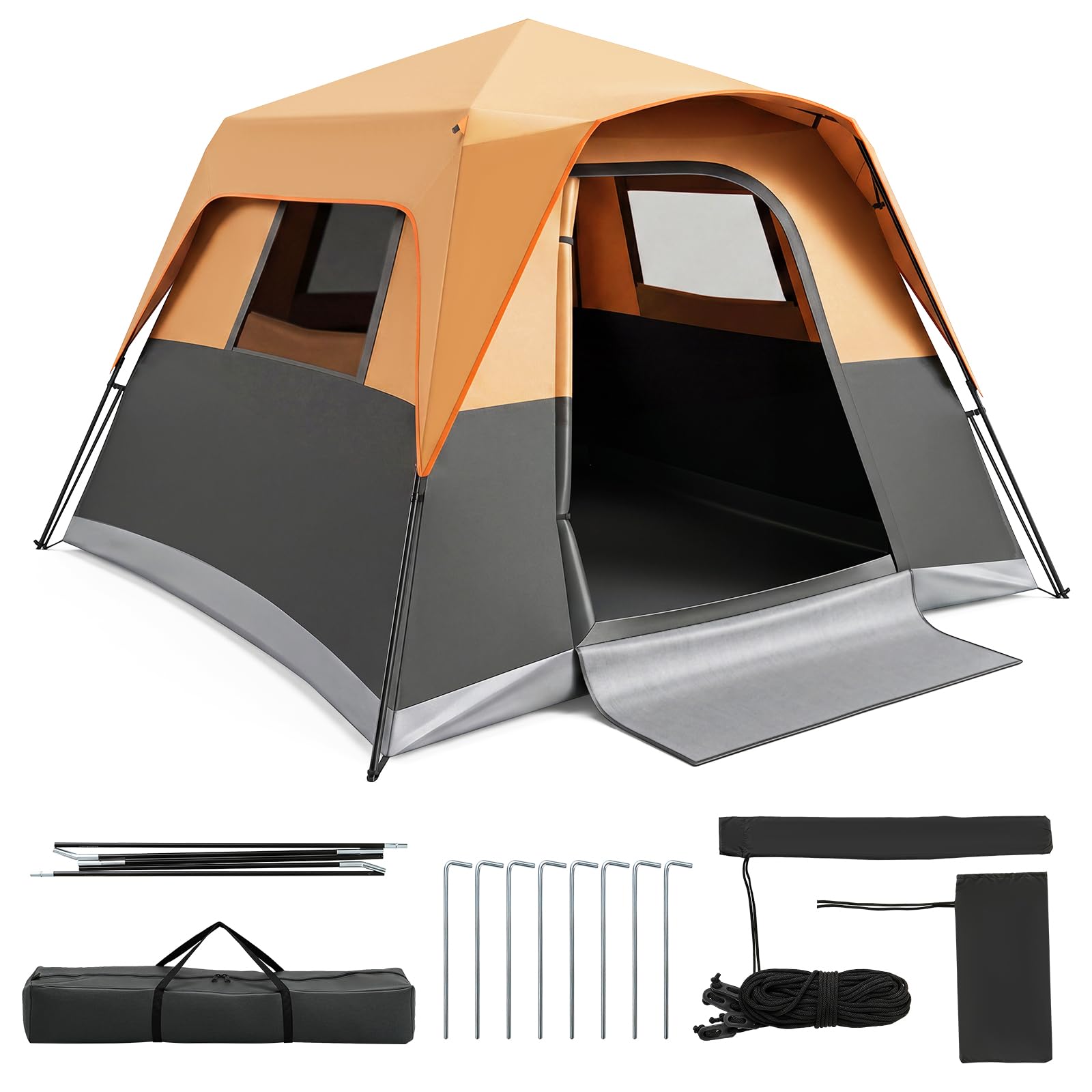 COSTWAY Tente de Camping 6 Personnes Occultante Imperméable