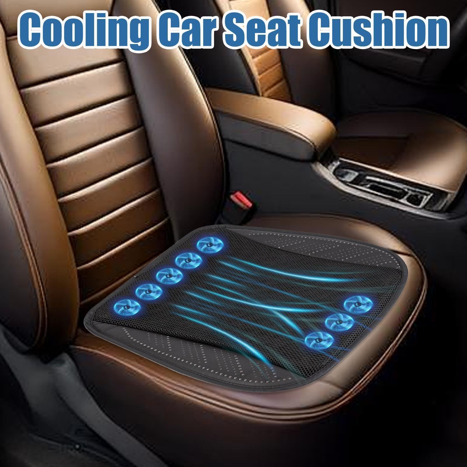 Cuscino rinfrescante per sedile auto ventilato | Supporto ergonomico a 3 livelli, per conducente, seduti, viaggi, anziani, barca, sedia a rotelle, camion