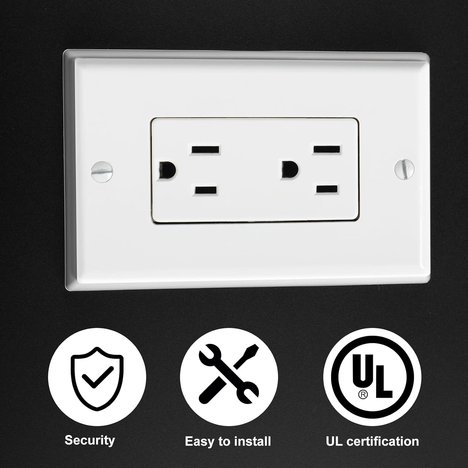 5 Pack Non Metallic Box Extender 5.07x3.26 inch Shallow Surface Box Extender, White Electrical Box Extender