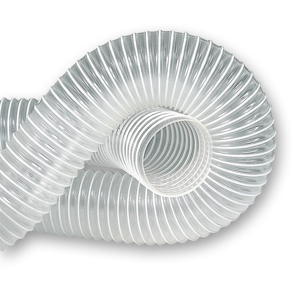 Axminster Workshop Clear Reinforced PVC Hose - 125mm x 2.5m