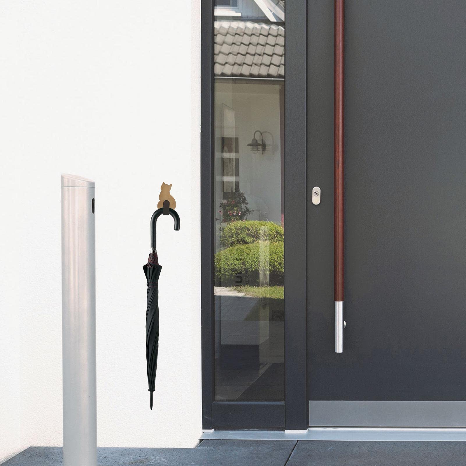 Qikam Leuke Kat Vorm Haken Creatieve Kapstok Haken Zelfklevende Dier Muur Haken Kat Sleutelhouder Haak Decoratieve Muur Hangers Multifunctionele Haken Zonder Boren Voor Jas Hoed Handdoek Tas